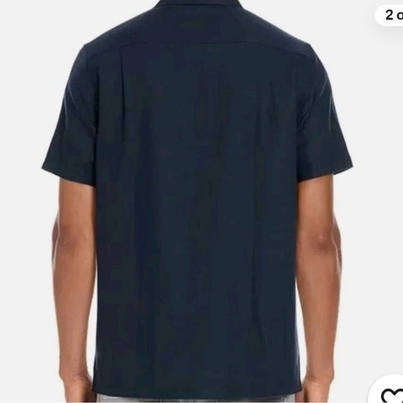 Scotch & Soda Men’s Linen Blend Navy Short Sleeve Shirt Size XL - Picture 2 of 13